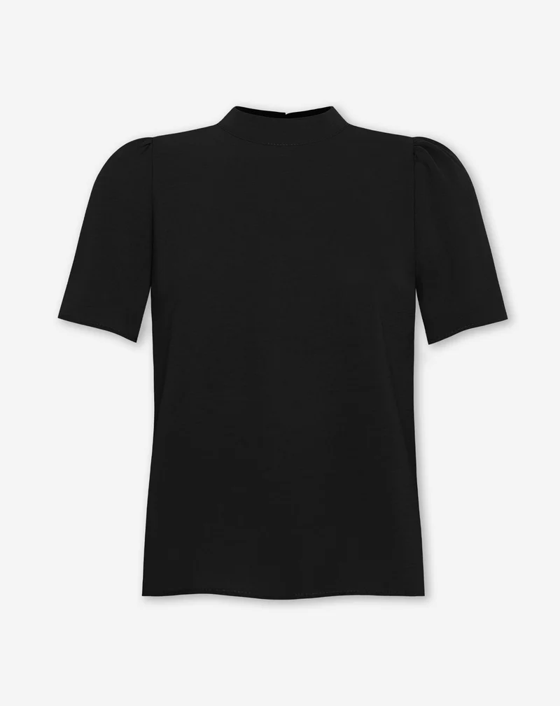JULIE SHORT SLEEVE TOP ZWART