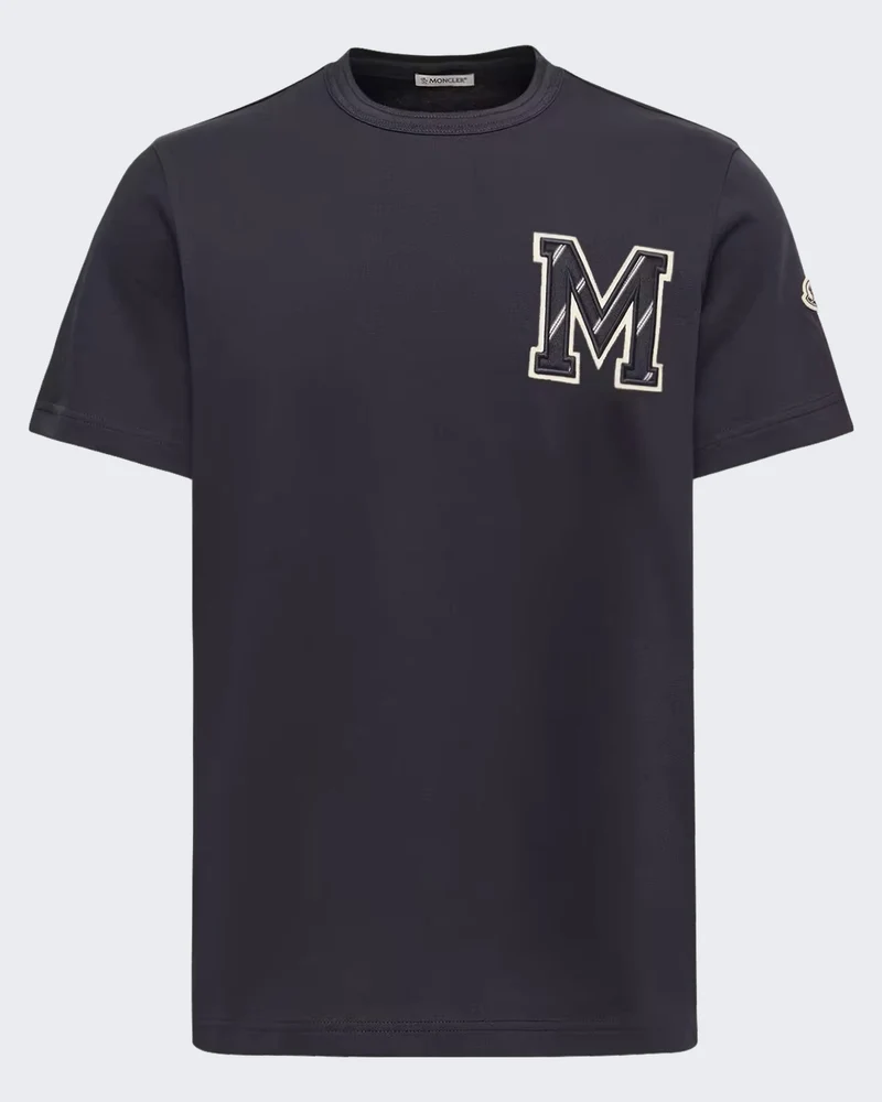 Moncler Heren Ss T-Shirt-L20918c00012 89aug-Blauw