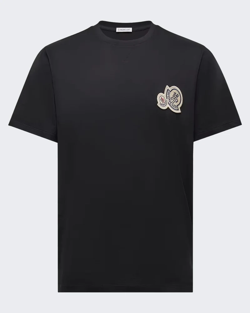 Moncler Heren Ss T-Shirt-L20918c00041 8390y-Black Zwart