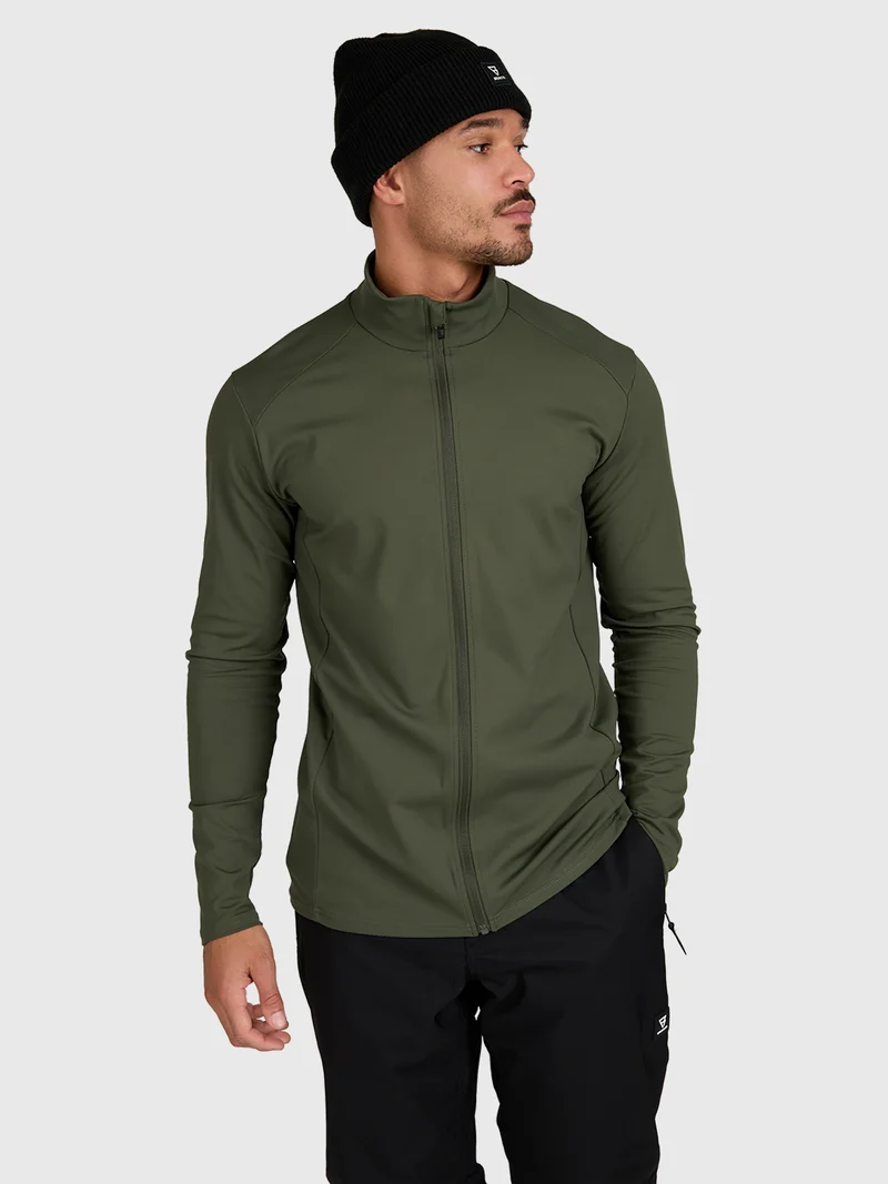 Mano-Zip Men Snow Fleece | Deep Green