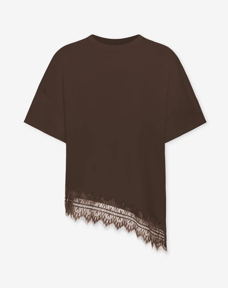 LACE BORDER OVERSIZED TEE BRUIN