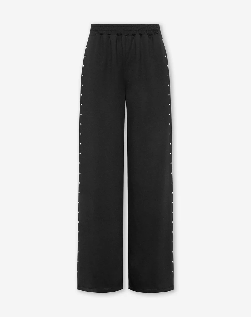 MAUDY STUDDED COMFY PANTS ZWART