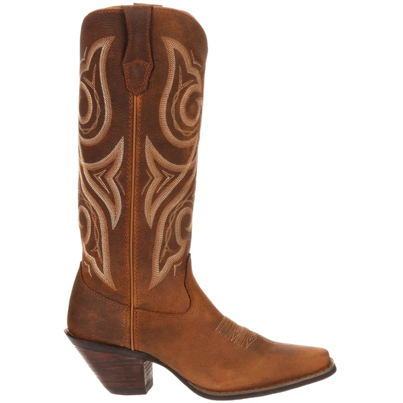 Durango dameslaars met crush-effect | Verweerde cognac