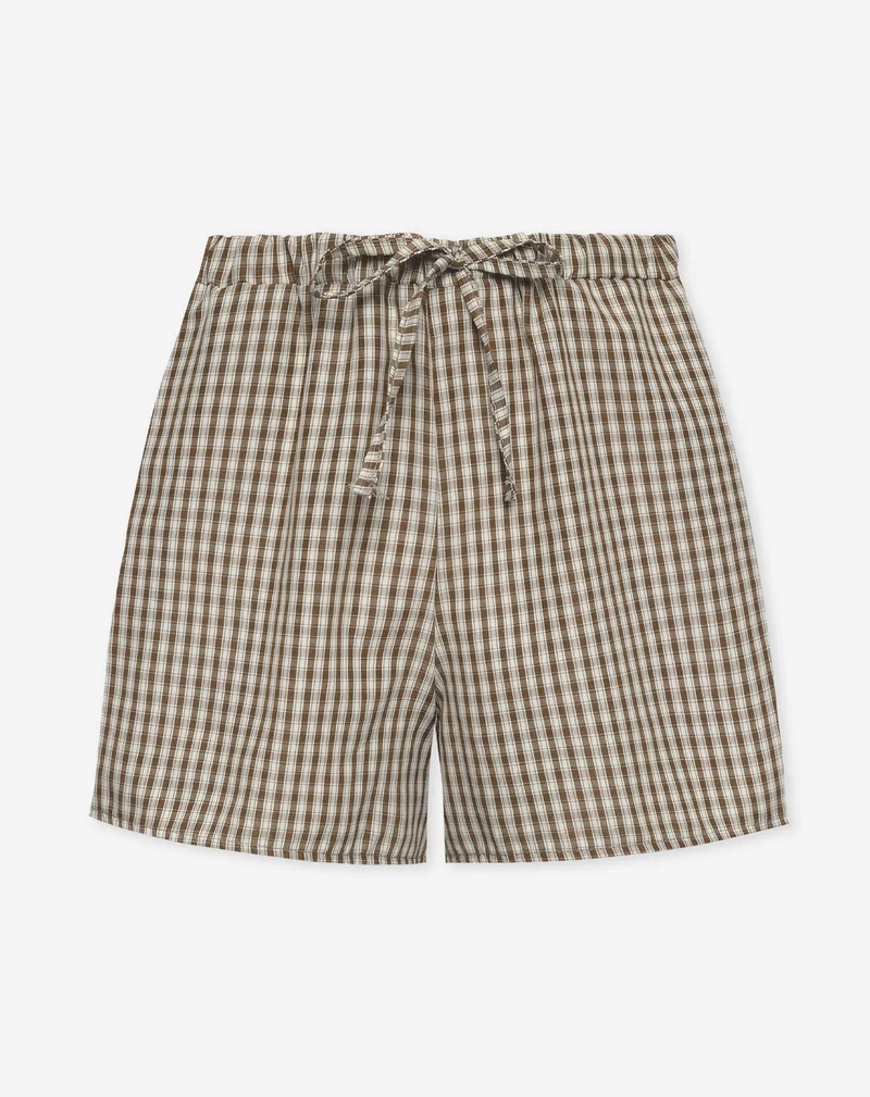 CHECK ELASTIC SHORTS BRUIN