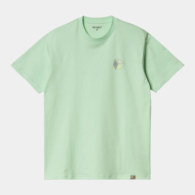 Carhartt WIP Kubus biologisch katoenen T-shirt met korte mouwen voor heren - Pale Spearmint