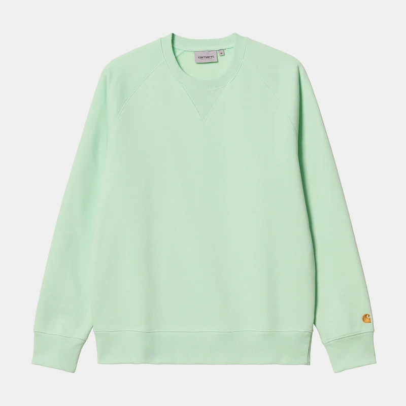 Carhartt WIP Chase sweattop voor heren - bleke groene munt / goud