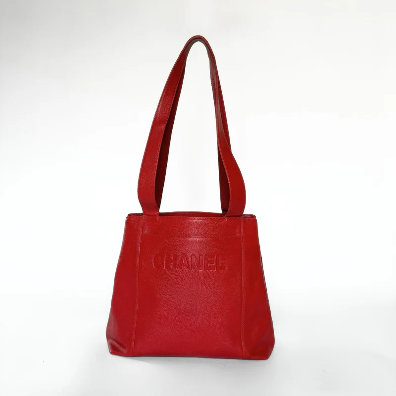 Chanel Groot Shopper Rood leer