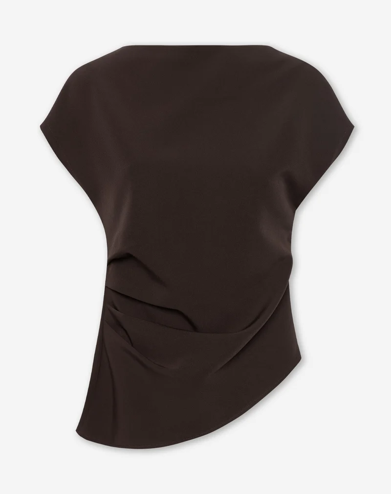 ASYMMETRIC RUCHED TOP BRUIN