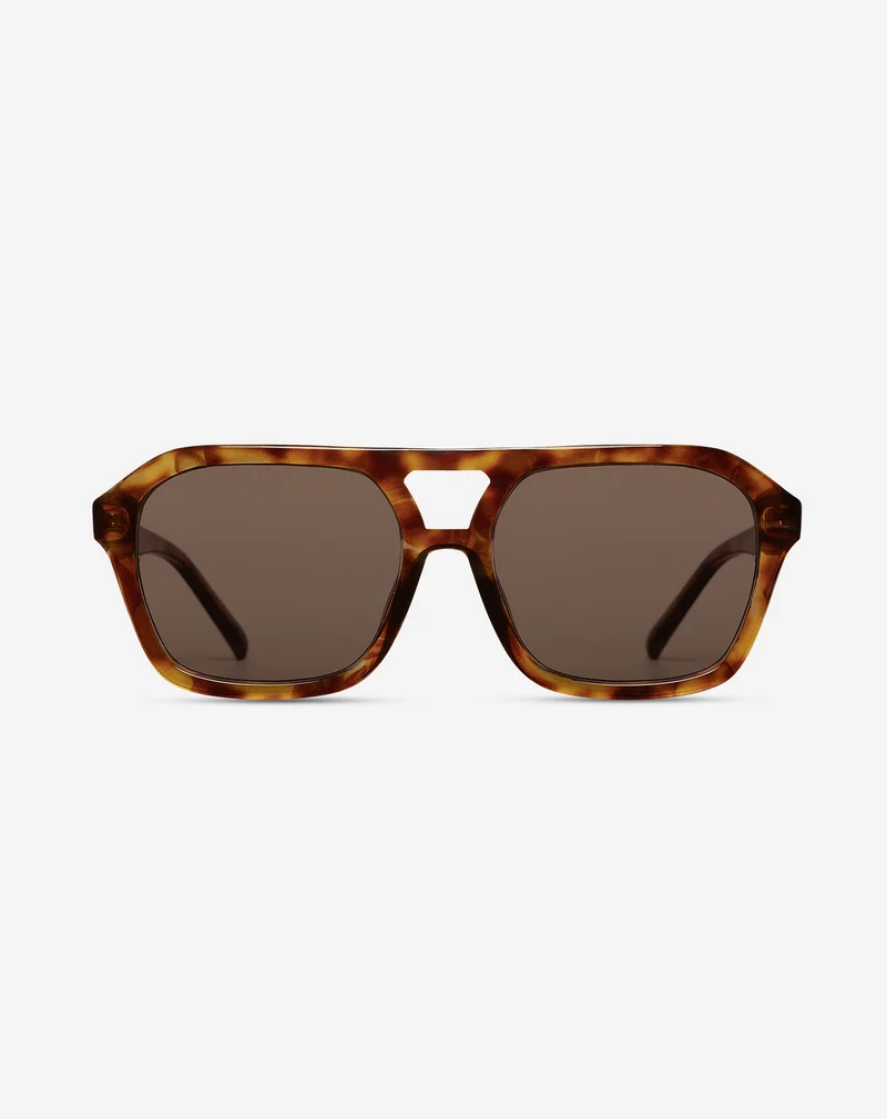 OVERSIZED PILOT SUNGLASSES LICHTBRUIN