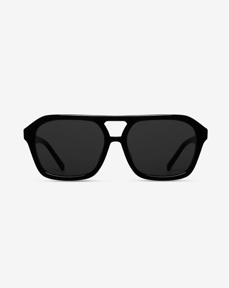 OVERSIZED PILOT SUNGLASSES ZWART