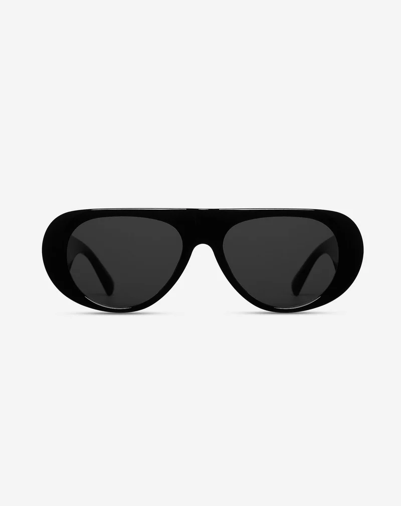 OVERSIZED AVIATOR SUNGLASSES ZWART