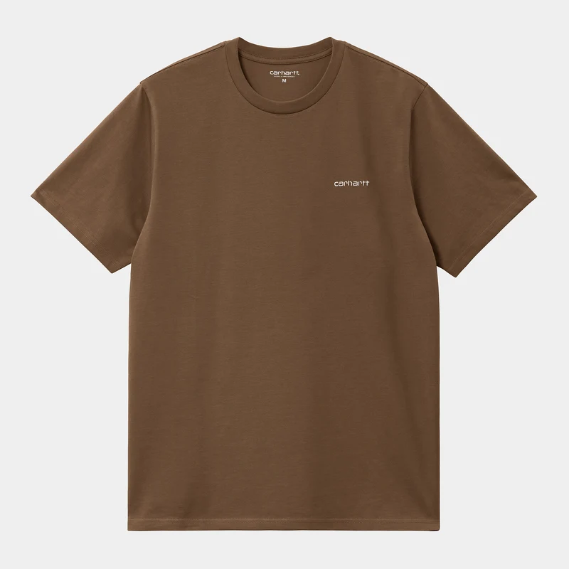 Carhartt WIP T-shirt met korte mouwen voor heren met scriptborduurwerk - Lumber