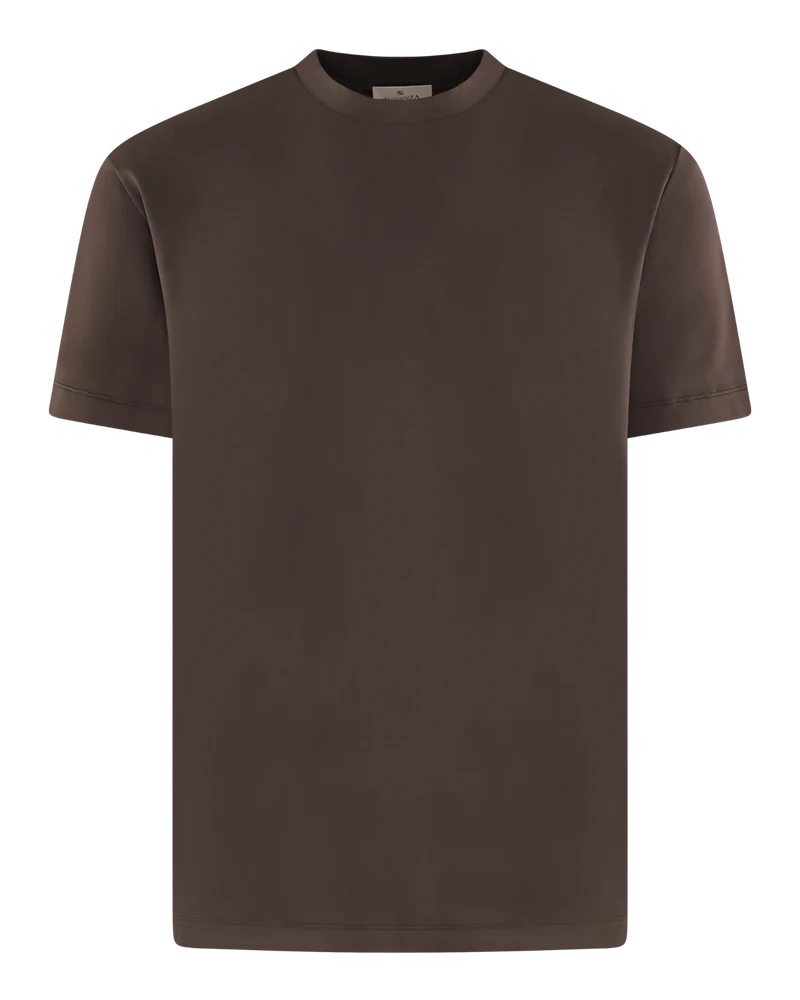 Heren Interlock Supima T-Shirt Bruin