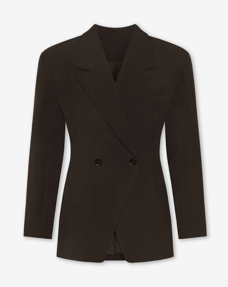 LORNA OVERSIZED CINCHED BLAZER BRUIN