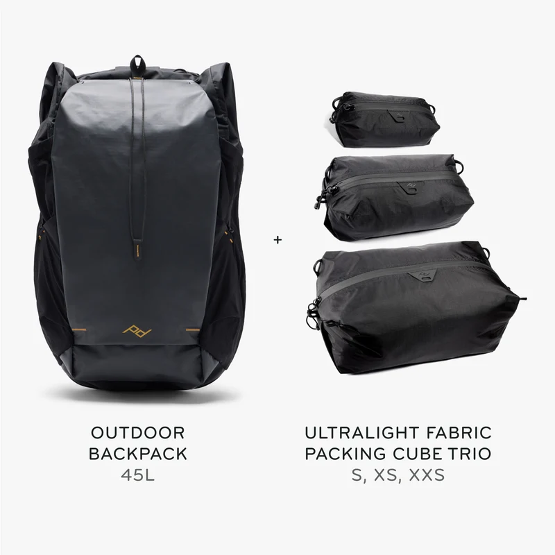 45L Outdoor Backpack + Bundle 2 | Black