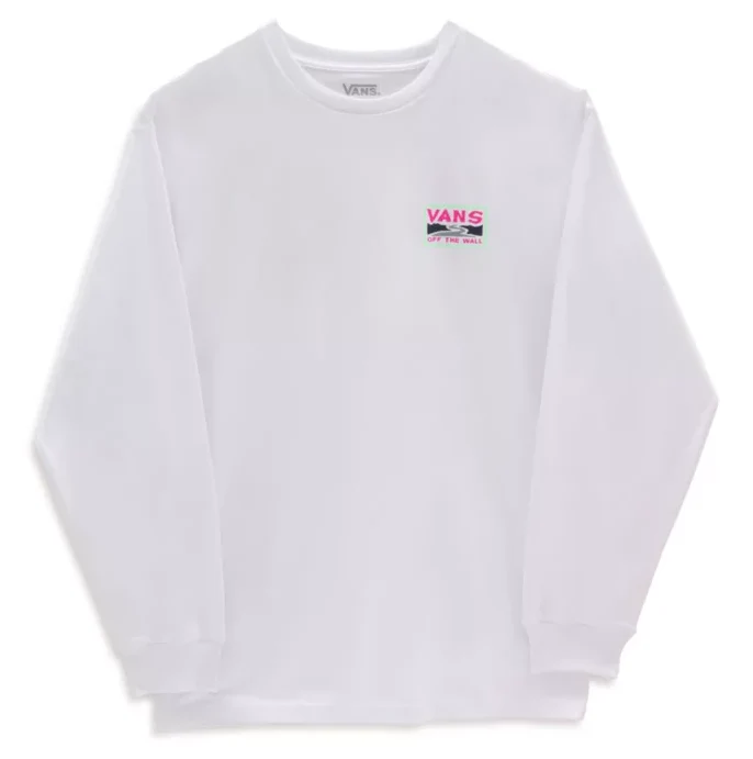 VANS Heren zomerkamp T-shirt met lange mouwen - wit