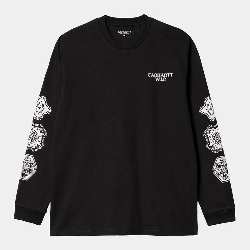 Carhartt WIP Scope biologisch katoenen T-shirt met lange mouwen voor heren - zwart / wit