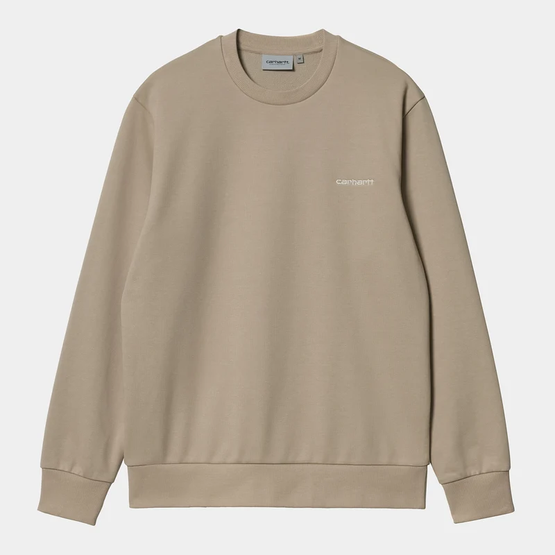 Carhartt WIP Heren Script Borduursweater - Muur / Wax