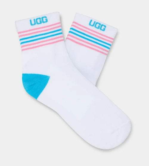 UGG Dames Pride Logo Crew Sokken - Wit