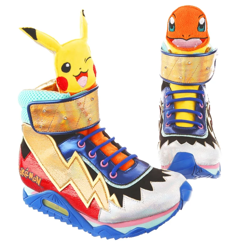 Irregular Choice DAMES Pokemon Flames & Bolts-laarzen - Rood