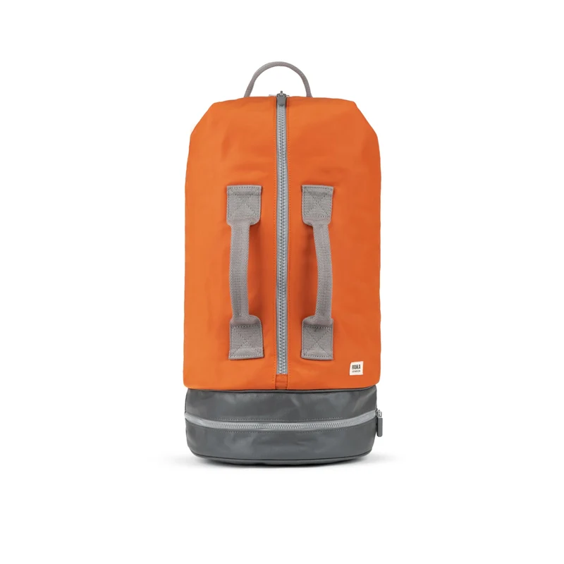 ROKA Heathrow Grote Gerecyclede Canvas Tas - Gebrand Oranje