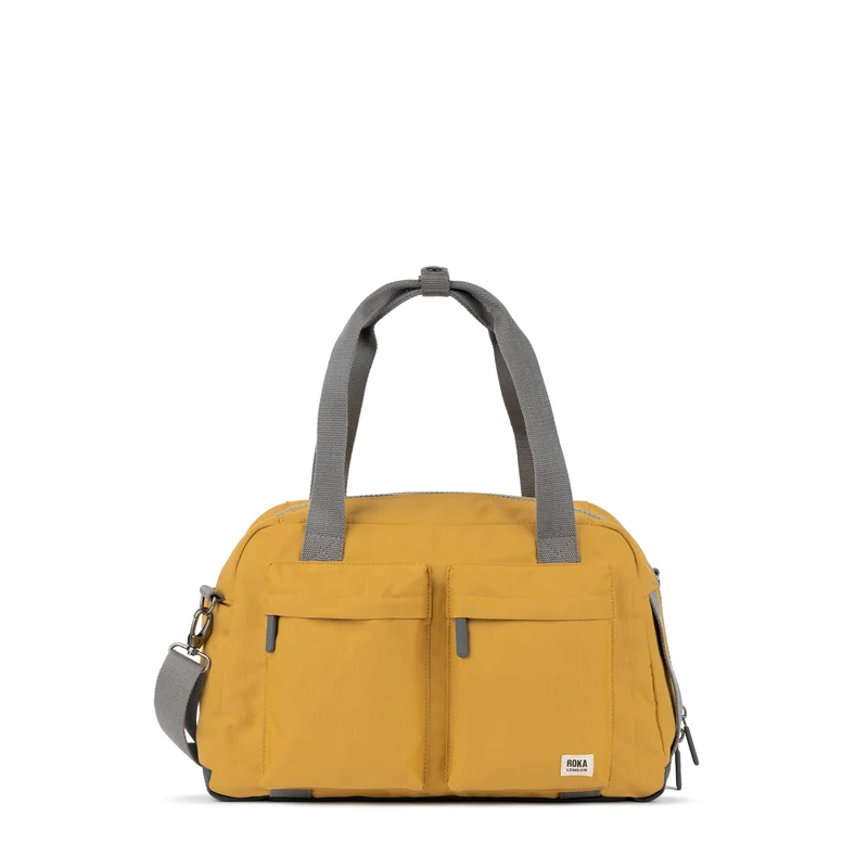 ROKA Gatwick Kleine Gerecycleerde Canvas Tas - Vlas