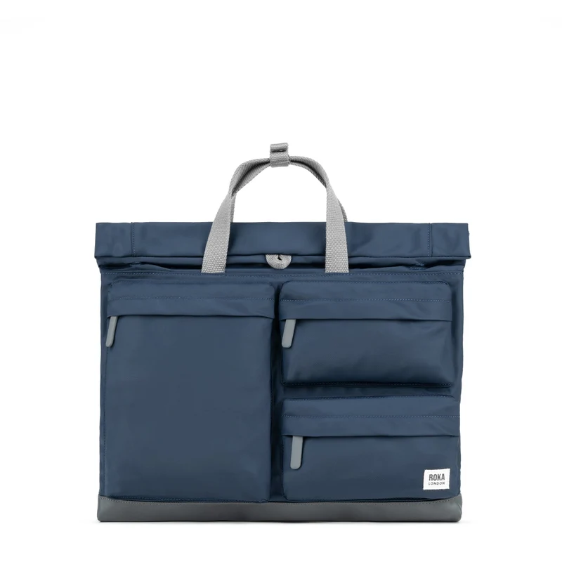 ROKA Blackfriars M Midnight gerecyclede canvas tas