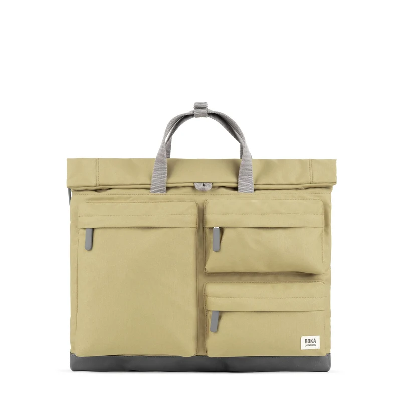 ROKA Blackfriars M Khaki Gerecyclede Canvas Tas