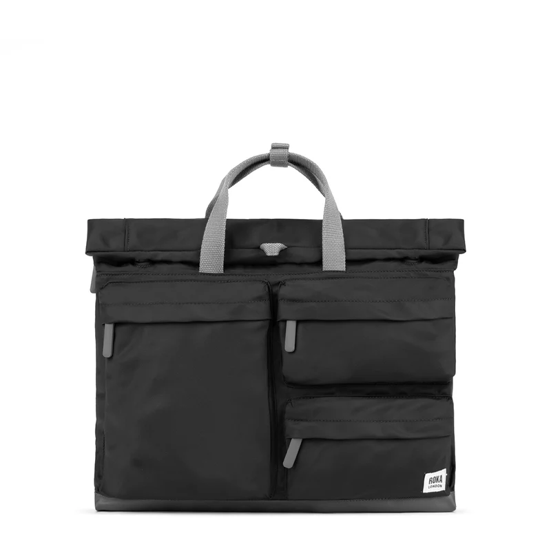 ROKA Blackfriars M Zwarte Gerecyclede Canvas Tas