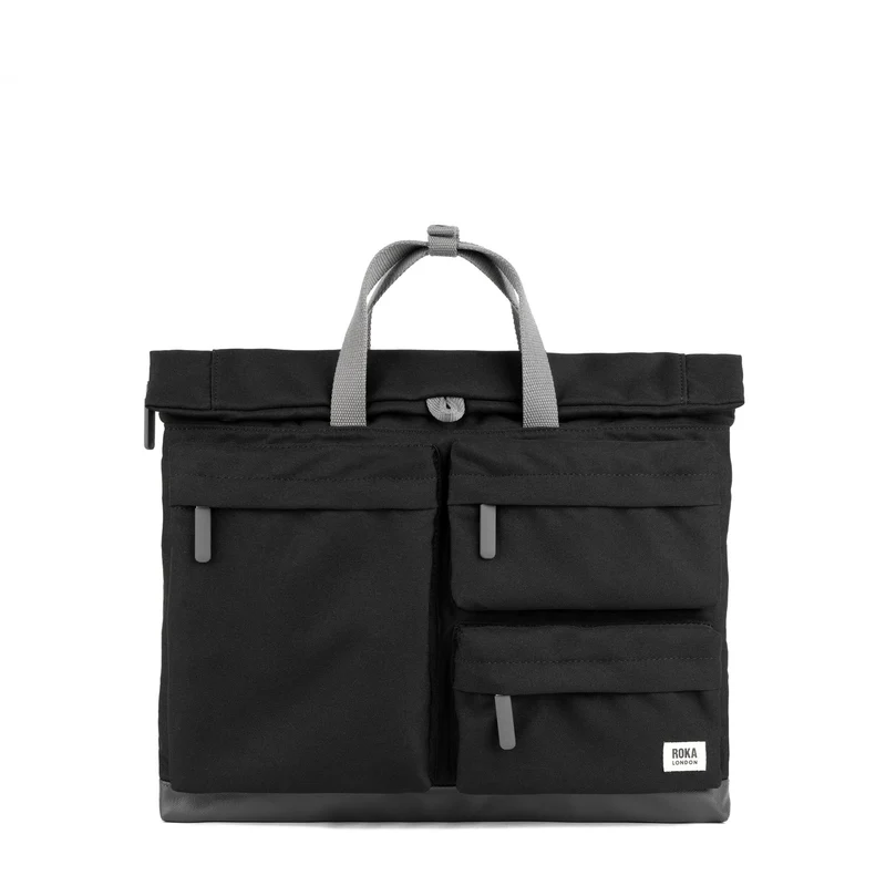 ROKA Blackfriars M Ash gerecyclede canvas tas