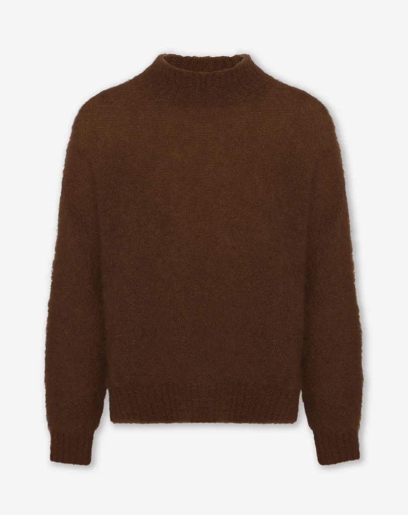 LEAH MOHAIR KNIT BRUIN
