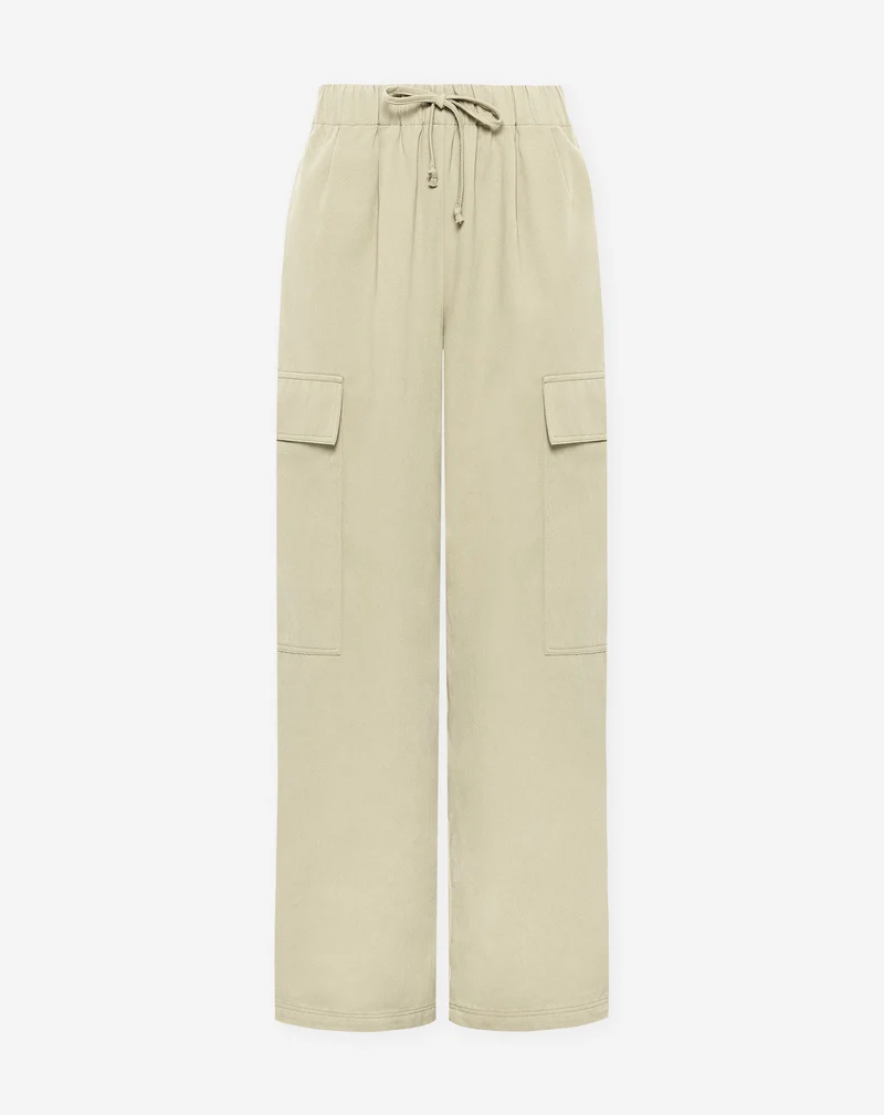 GIA WIDE LEG CARGO PANTS BEIGE