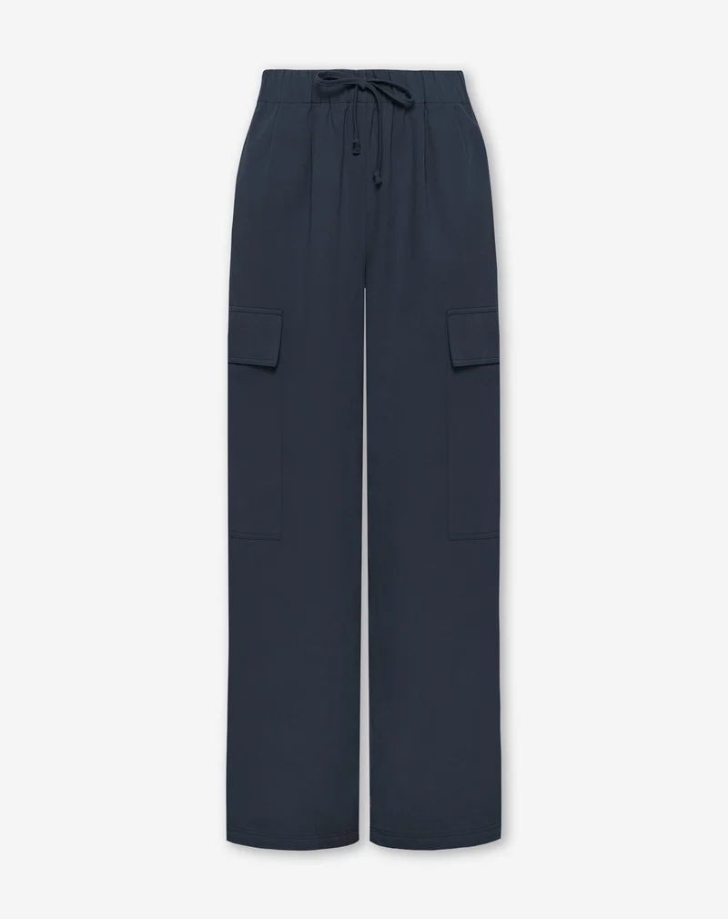 GIA WIDE LEG CARGO PANTS PETITE MARINEBLAUW