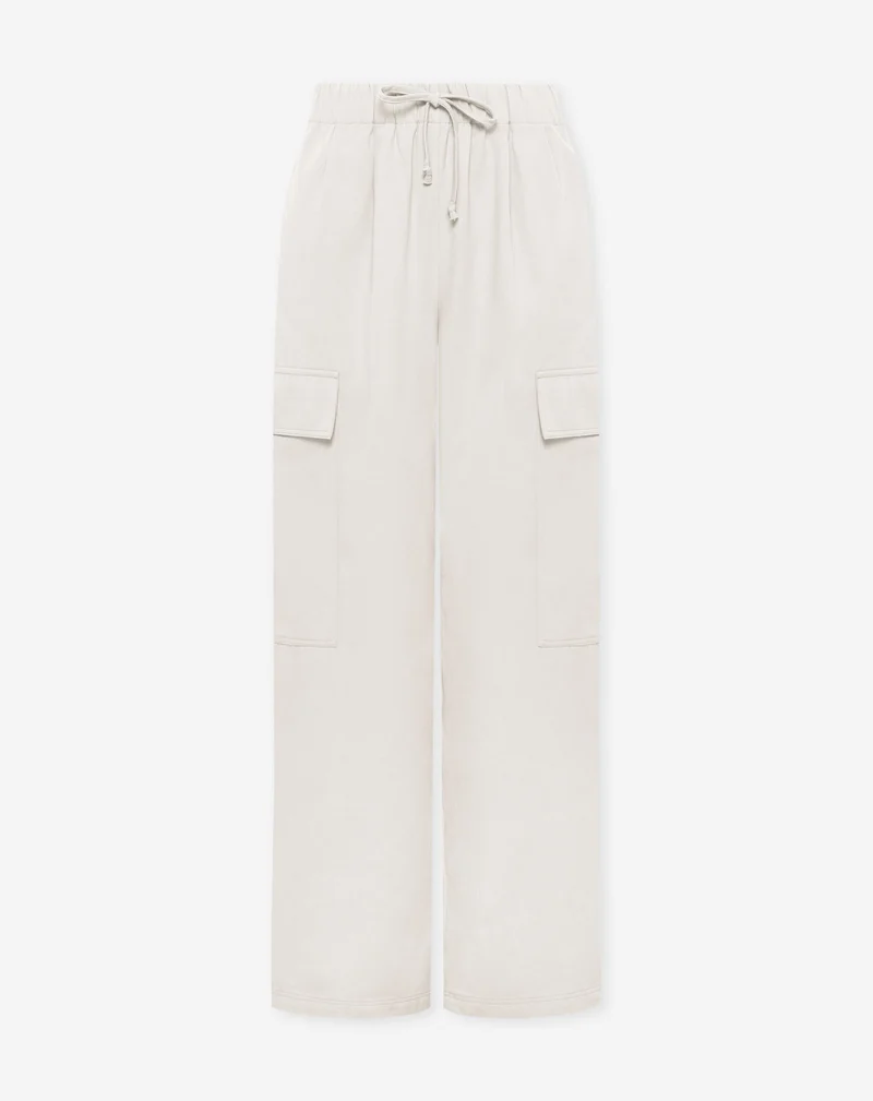 GIA WIDE LEG CARGO PANTS CRÈME