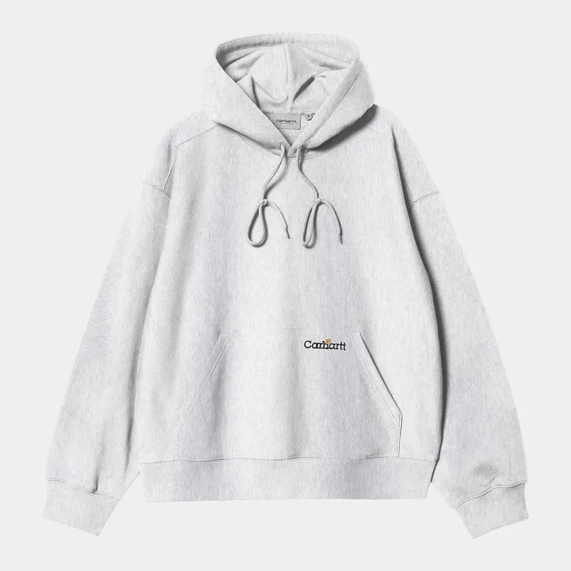 Carhartt WIP Heren Label Script Sweat Hoodie - Ash Heather