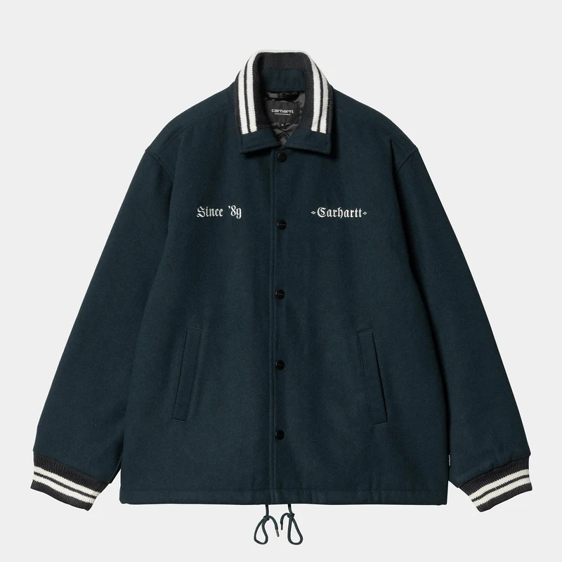 Carhartt WIP Heren wollen coachjack - Deep Lagoon / Wax