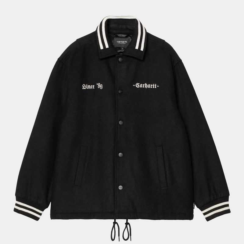 Carhartt WIP Heren wollen coachjack - zwart / wax