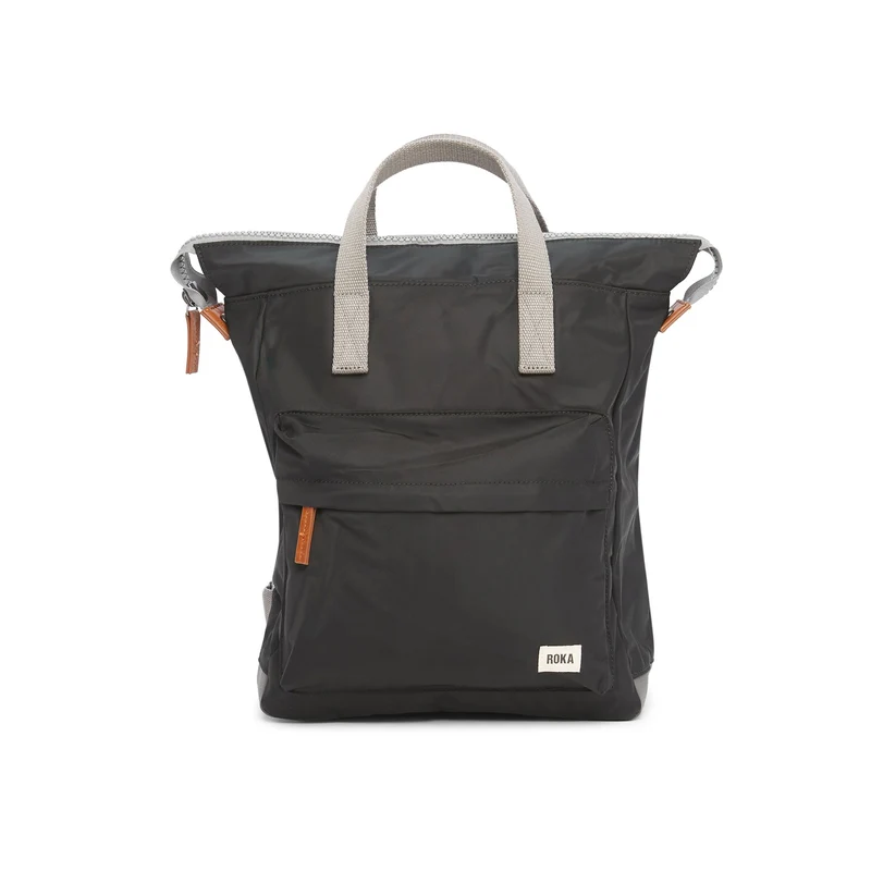 ROKA Bantry B Zwarte middelgrote tas van gerecycled nylon
