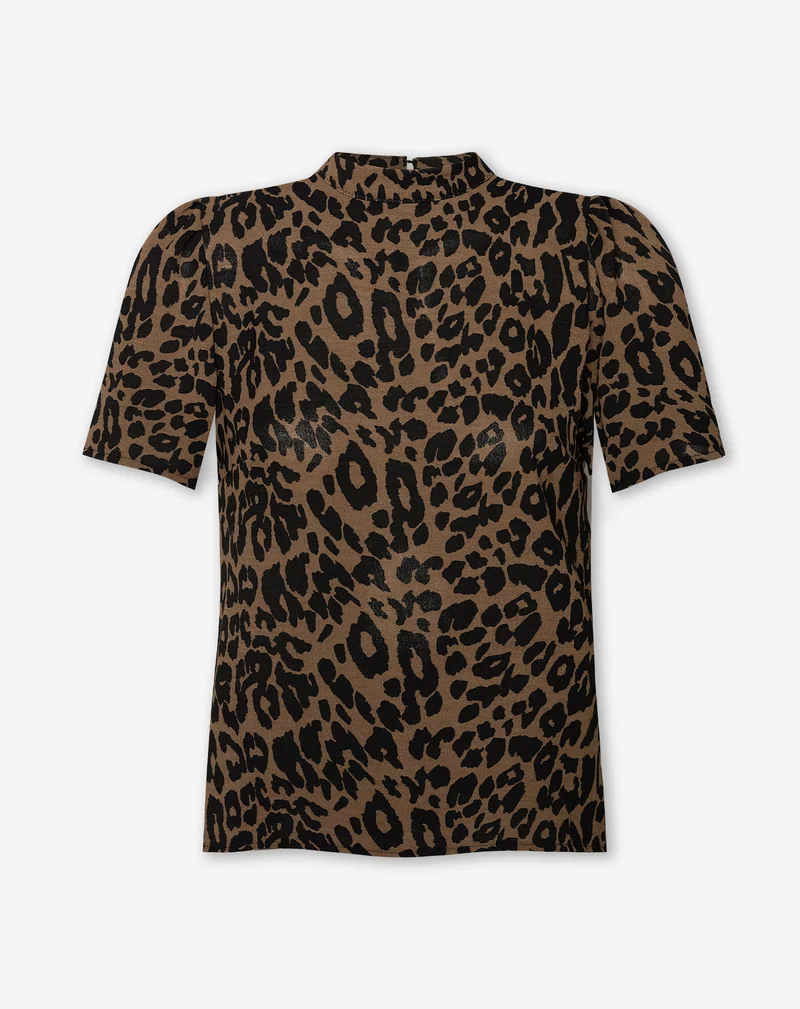 JULIE LEO SHORT SLEEVE TOP ZWART