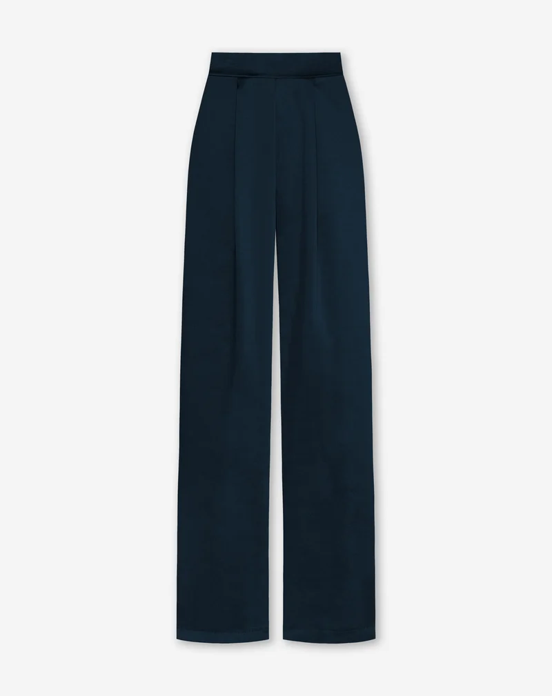 JULIE SATIN PANTALON MARINEBLAUW