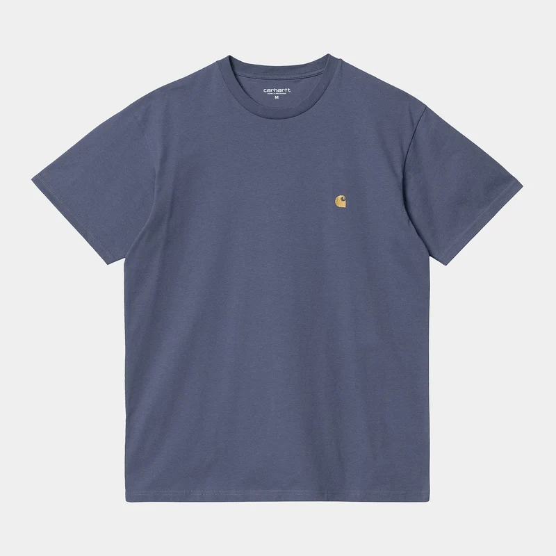 Carhartt WIP Heren Chase T-shirt met korte mouwen - Cold Viola / Goud
