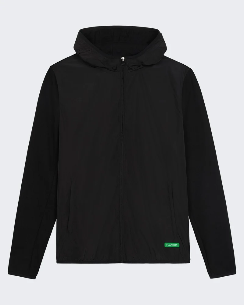 FLÂNEUR Heren Badge Technical Zip-Up