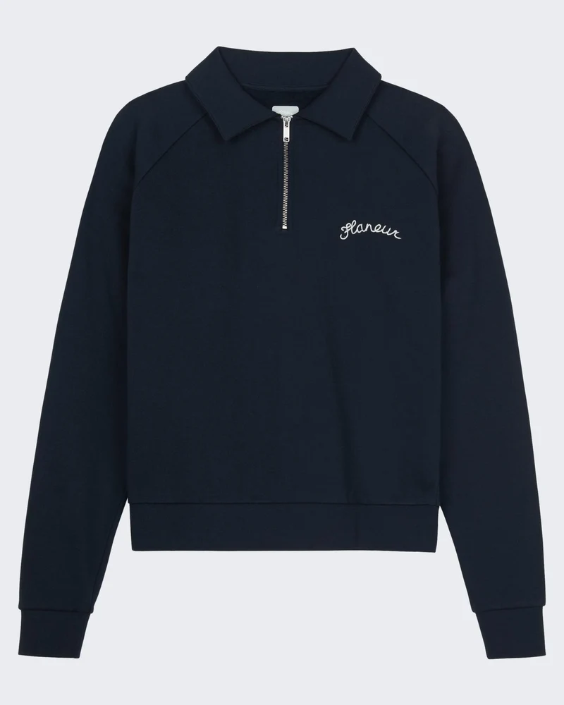 FLÂNEUR Heren Signature Raglan Half Zip