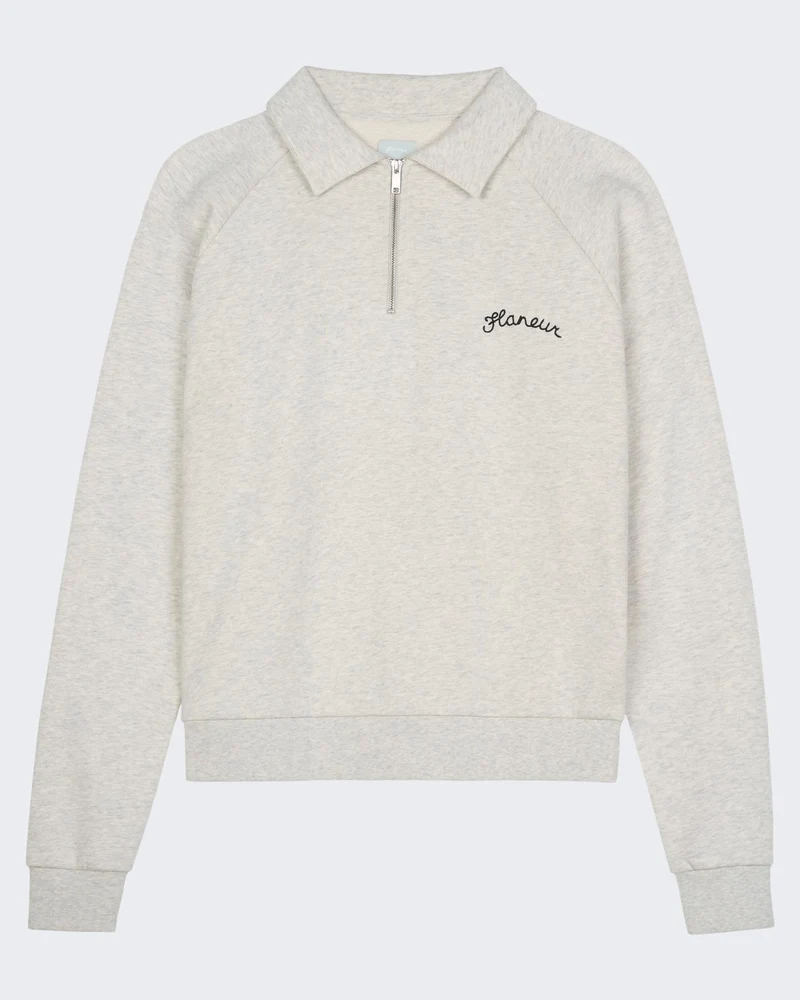 FLÂNEUR Heren Signature Raglan Half Zip