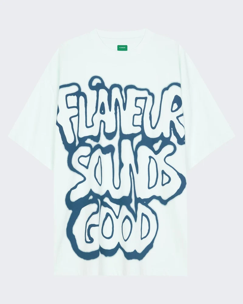 FLÂNEUR Heren Sounds Good Spray T-Shirt
