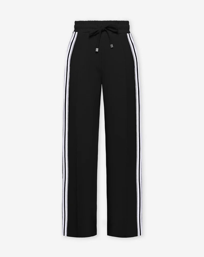 SCUBA PINTUCK TAPE PANTS PETITE ZWART