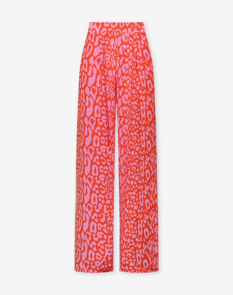 JULIE LEOPARD PANTALON PETITE ORANJE