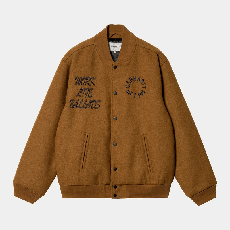 Carhartt WIP Heren Work Varsity Bomberjack - Diep Hamilton Bruin
