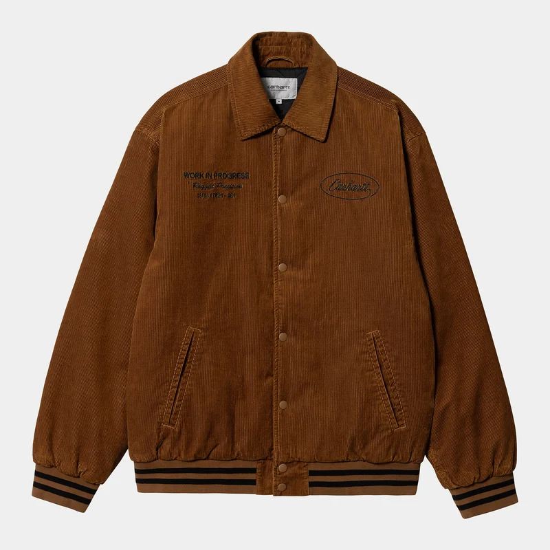 Carhartt WIP Heren Rugged Letterman Jacket - Diep Hamilton Bruin / Zwart