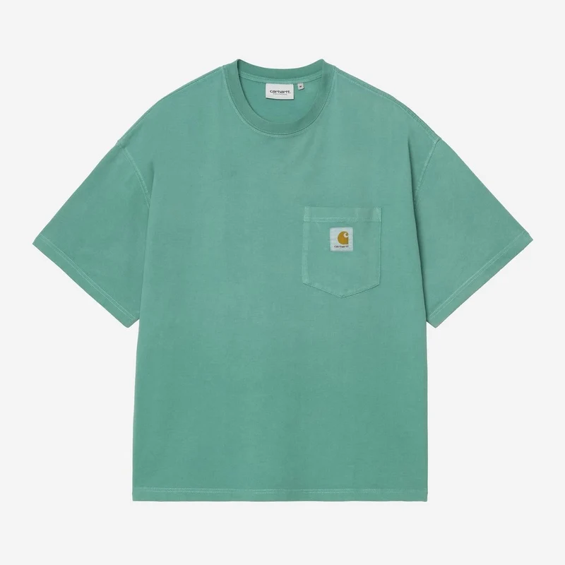 Carhartt WIP Heren Hudson Chalk Wash Pocket T-shirt | Saguaro